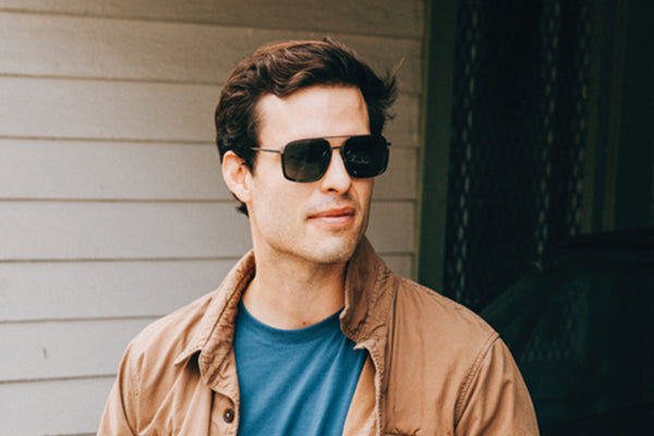 Sunday Somewhere Alec in Black Unisex Oversized Aviator Sunglasses