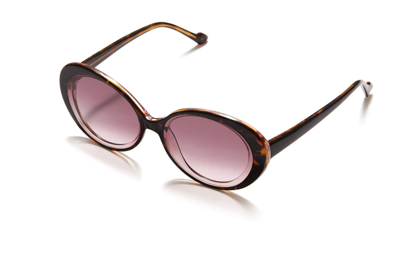 Sunday Somewhere Juniper in Purple Tort Women's Round Acetate Sunglasses