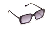 Sunday Somewhere Luna in Dark Purple Women's Oversized Rectangle Sunglasses