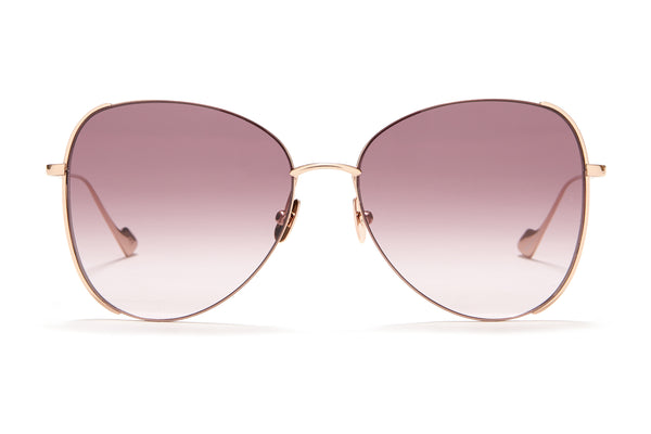 Sunday Somewhere Pip in Rose Gold Women's Oversized Metal Sunglasses