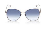 Sunday Somewhere Pip in Silver Women's Oversized Metal Sunglasses 