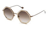 Hitomi geometric sunglasses in champagne