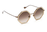 Hitomi geometric sunglasses in champagne