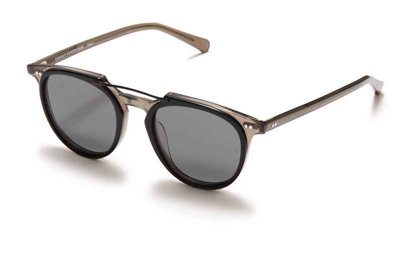 Sunday Somewhere Odin Black Unisex Aviator Sunglasses 