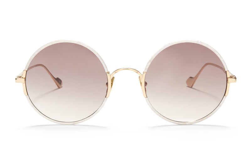 Sunday Somewhere Yetti Duo in Mother of Pearl Unisex Round Sunglasses 