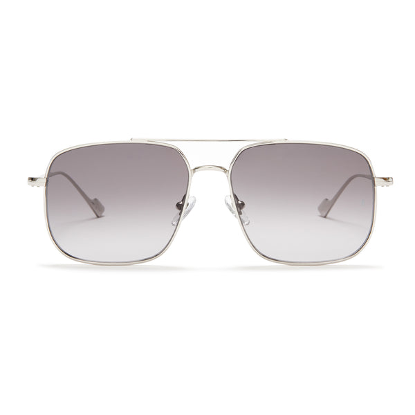 Sunday - Square Silver Frame Sunglasses For Men